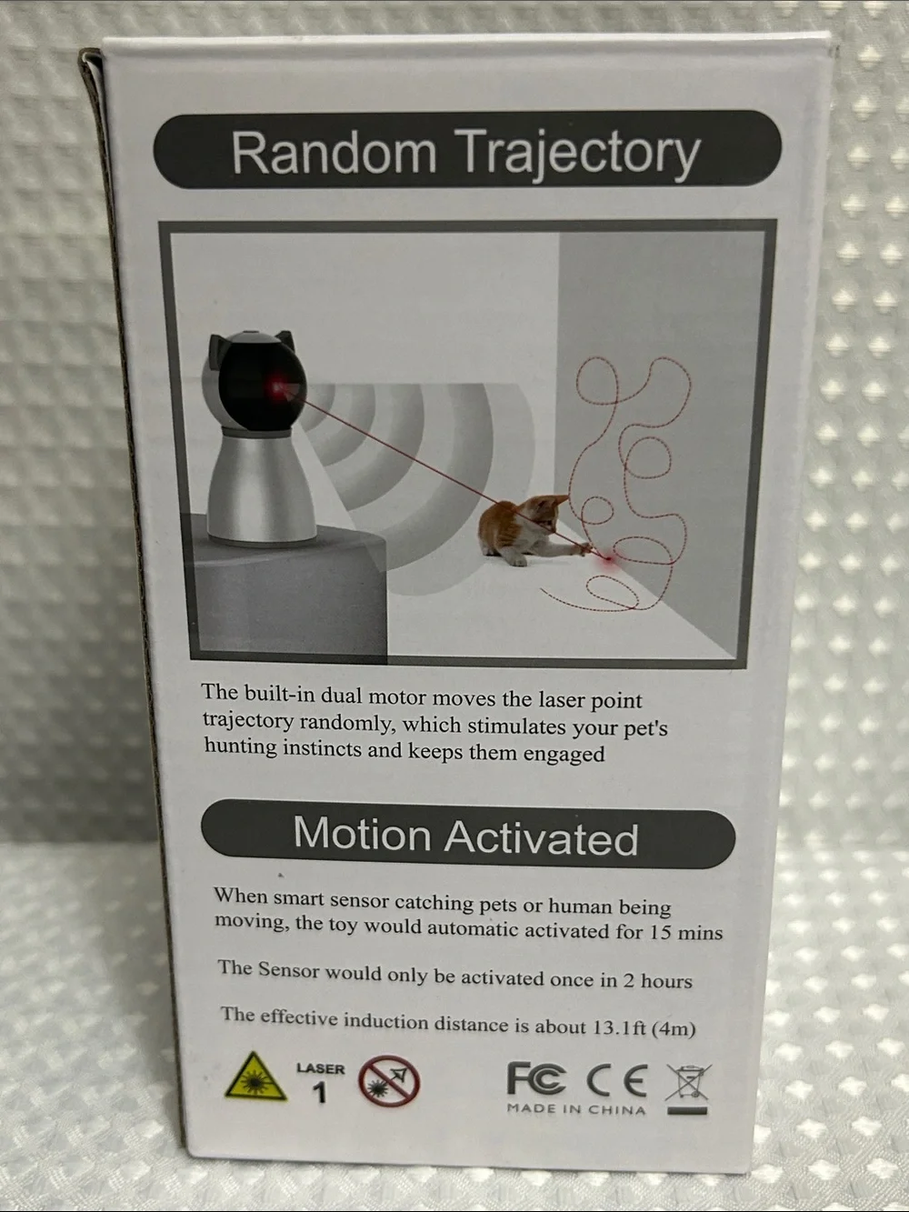 M05 Laser Light Cat Toy - White & Black